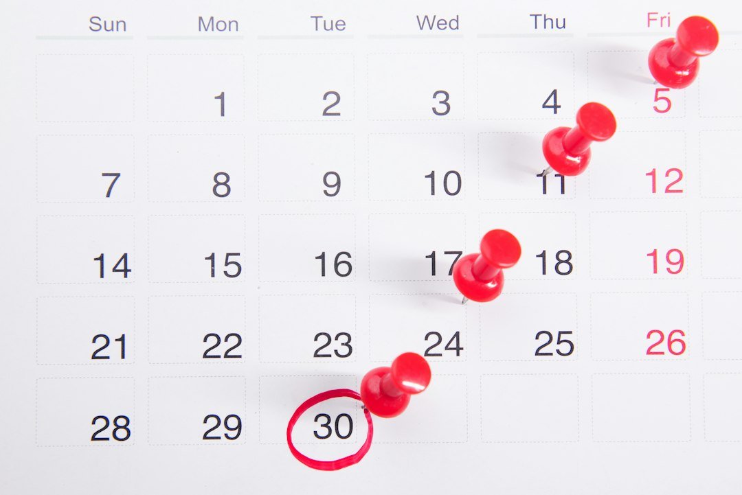 Calendar representing company formation cost and timeline in Egypt